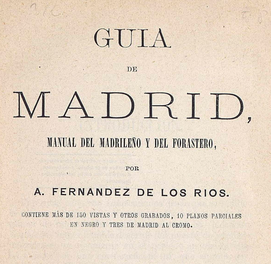 Guia de Madrid - Fernández de los Ríos - 1876